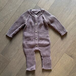 Cozy Knit Kids One Piece in Brown